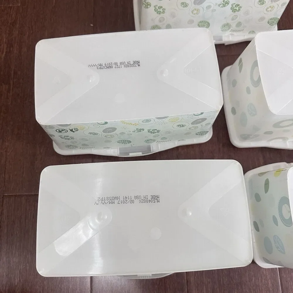 Huggies Baby Wipes Lot Of 5 EMPTY Containers Blue Green Pop Up Refillable